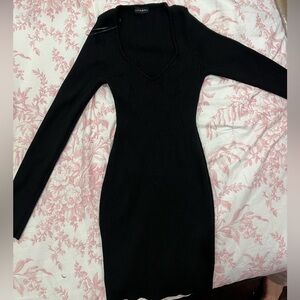Jluxlabel Black Mini Sweater Dress